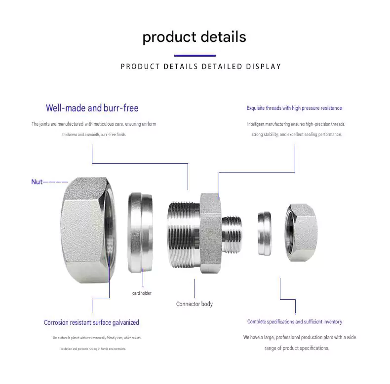 304 and 316 Stainless Steel Hydraulic Tube Fittings